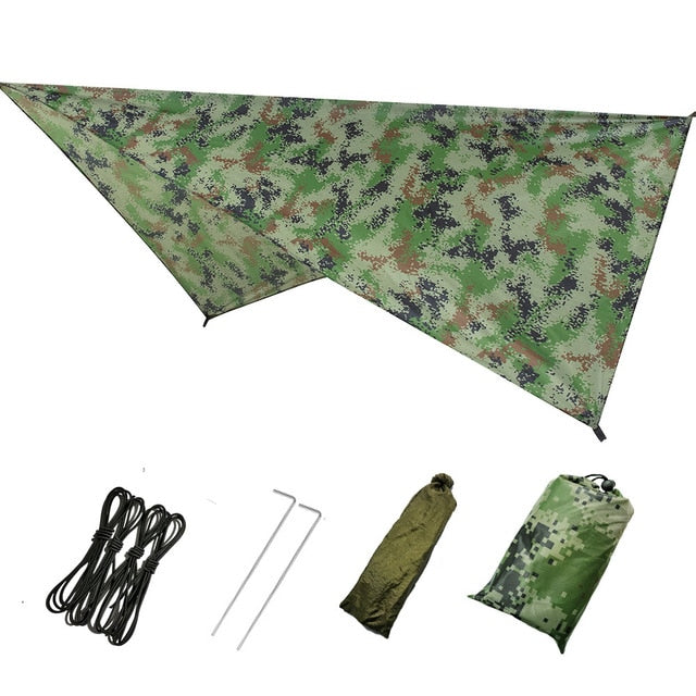 Waterproof Rain Fly, Tent Tarp, Lightweight Portable Waterproof, Ripstop Easily Fold, Sun Shelter UV Protection