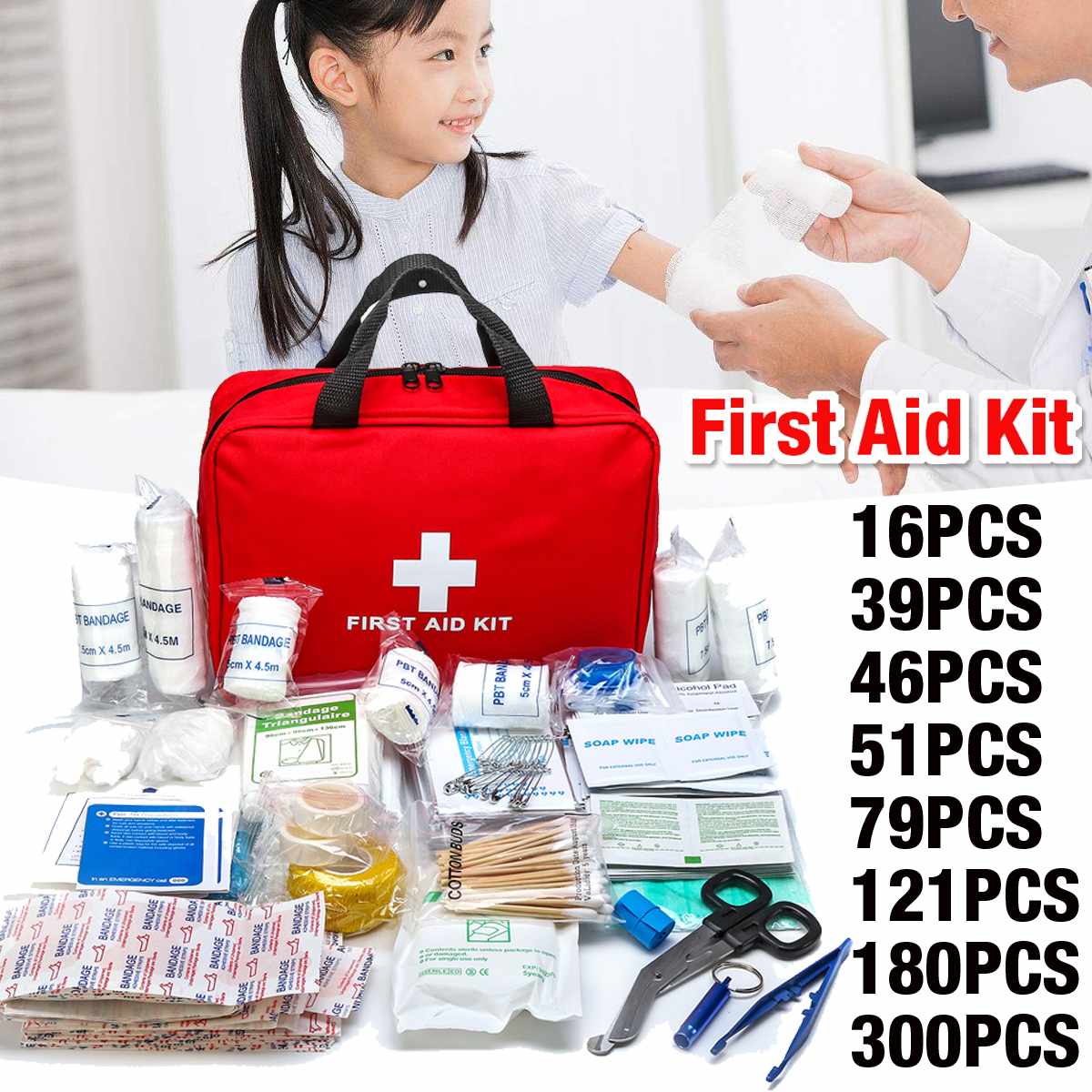 16-300Pcs First Aid Kit