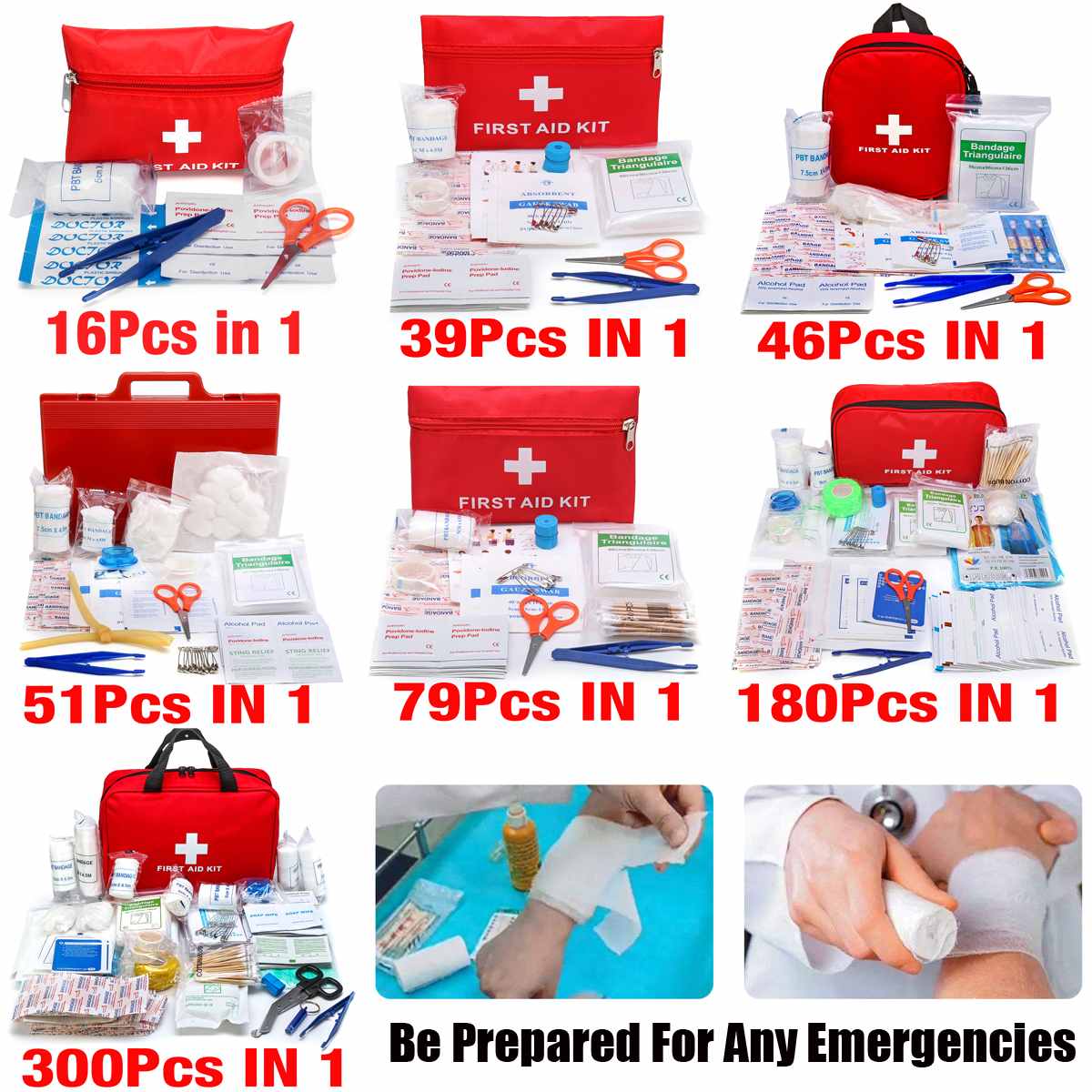 16-300Pcs First Aid Kit