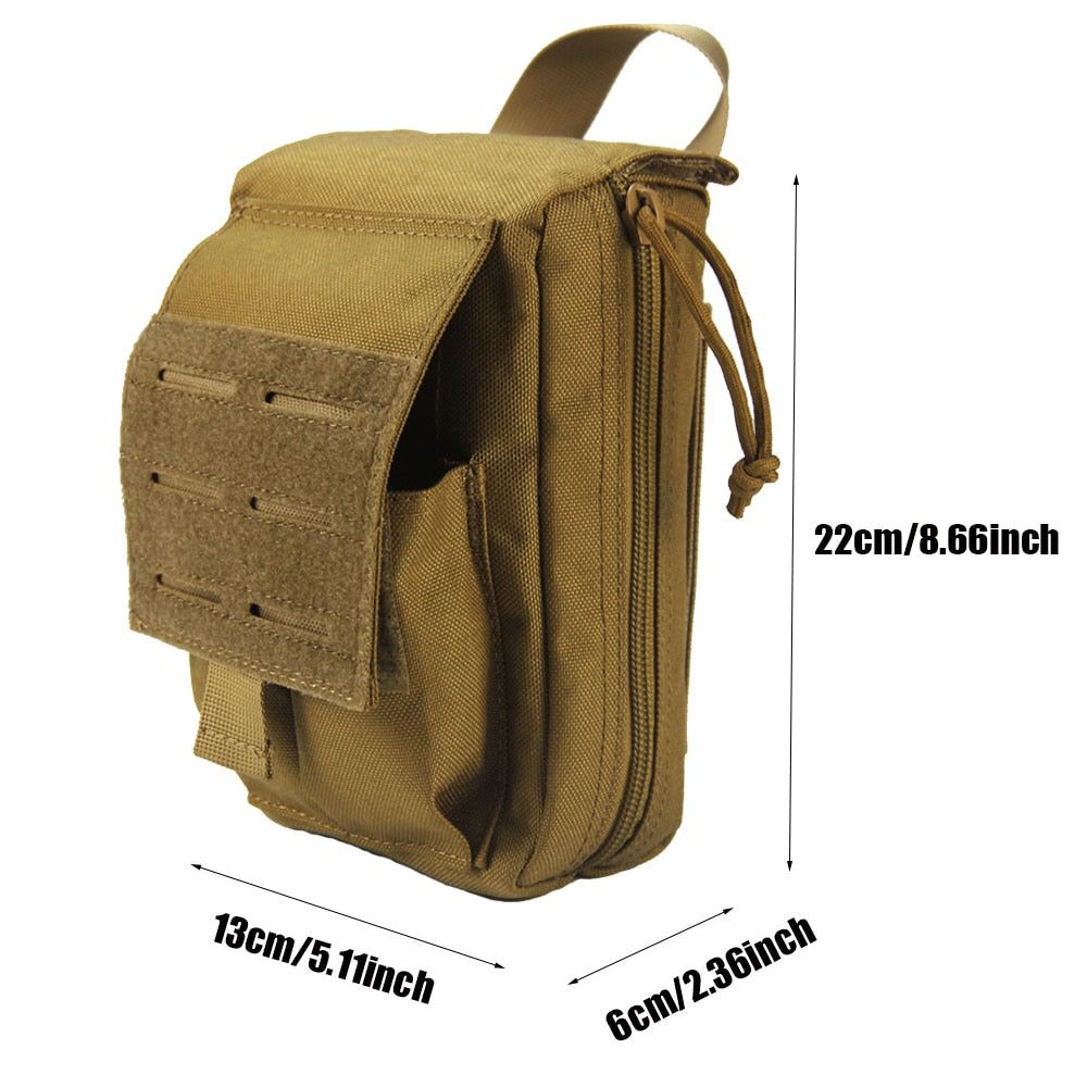 Tactical Molle First Aid Kit, Survival Bag, 1000D Nylon Emergency Pouch, Military Outdoor Travel Pack, Camping