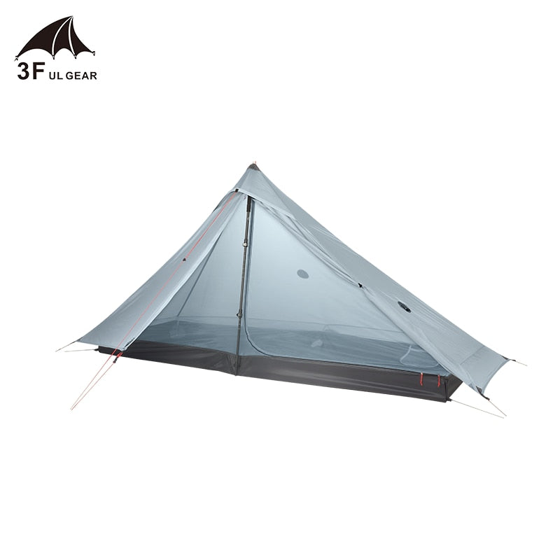 3F UL GEAR Lanshan 1 pro Tent, Outdoor 1 Person Ultralight Camping Tent, 3 Season Professional 20D Silnylon Rodless Tent