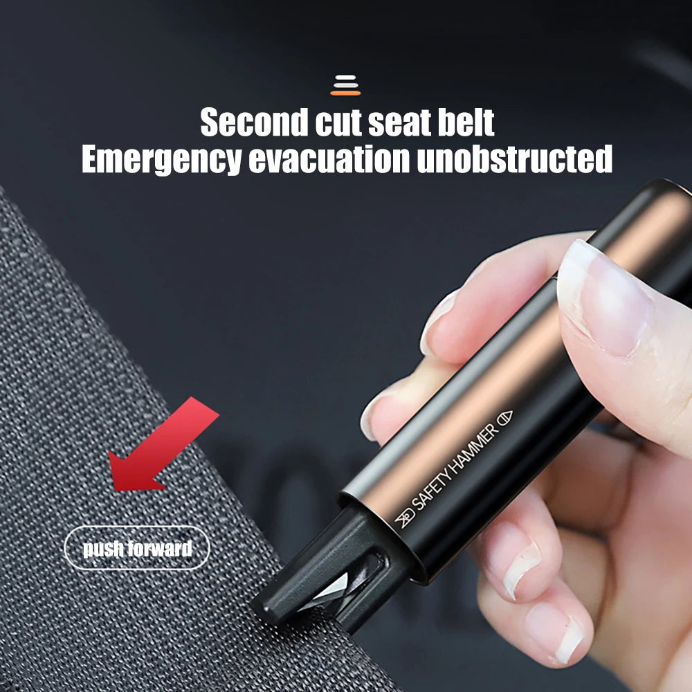 Car Safety Hammer Auto Emergency Glass Window Breaker Seat Belt Cutter Aluminum Escape Emergency Hammer Life-saving Rescue Tool