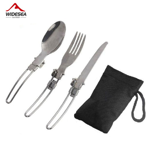 3 pcs Foldable Stainless Steel Cutlery Set