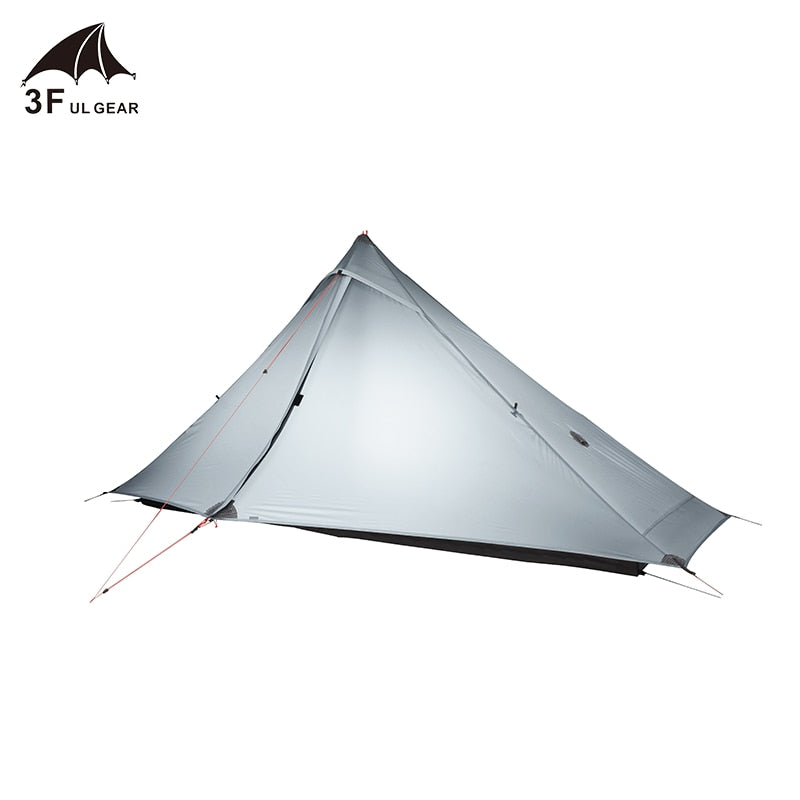 3F UL GEAR Lanshan 1 pro Tent, Outdoor 1 Person Ultralight Camping Tent, 3 Season Professional 20D Silnylon Rodless Tent